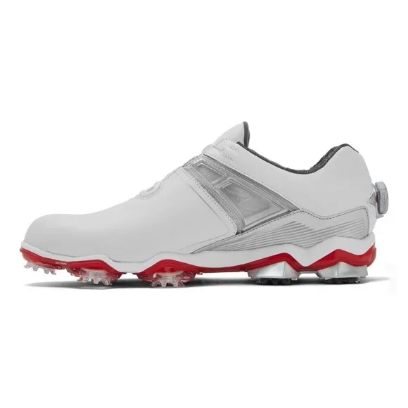 Foot Joy Tour X 55406 golf shoes white grey and red 8 M New - Picture 4 of 7
